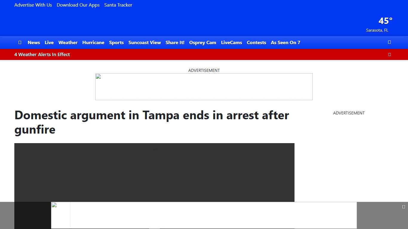 Domestic argument in Tampa ends in arrest after gunfire